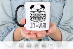 Christmas Pug in Sweater SVG, Funny Pug SVG Product Image 6