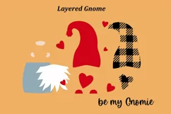 Valentine Buffalo plaid Gnome, love quotes, heart svg. Product Image 3