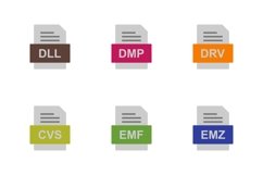 Set Of File Formats Icons Product Image 1