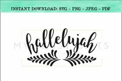 Hallelujah Inspirational Christian Hymn SVG Product Image 2