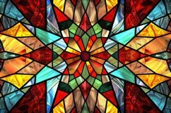 Colorful Stained Glass Background Wallpaper Product Image 1