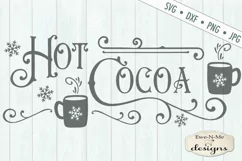 Hot Cocoa - Cocoa Mugs - Winter Christmas - SVG DXF Files Product Image 2