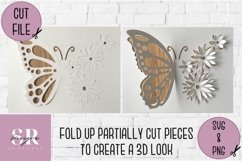 3D Floral butterfly | Paper cutting | Butterfly SVG Product Image 4