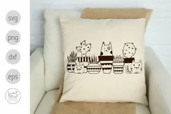 Cats with Cacti and Plant SVG Cut File for Cricut Product Image 4