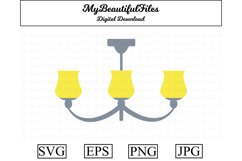chandelier SVG - Cute furniture SVG, EPS, PNG and JPG Product Image 1