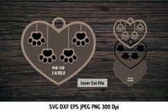 Pet Paws SVG| Heart frame SVG| Our Fur Family| Paw SVG Product Image 2