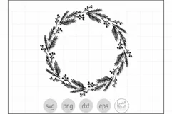 Winter Wreath SVG, Holiday Wreath SVG, Christmas Wreath SVG Product Image 1