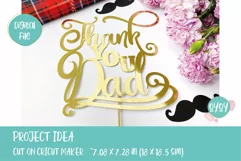 Thank You Dad Cake Topper SVG | Thank You Sign SVG Product Image 3