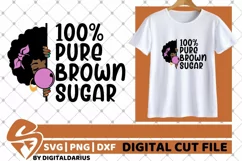 Peeking Girl svg, Black Queen svg, Melanin Poppin, Afro Hair Product Image 2