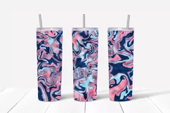 Colorful Marble Foil 20oz Skinny Tumbler Sublimation Designs Product Image 4