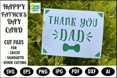 Thank You Dad, Happy Father's Day greeting cut card, Cricut Product Image 1