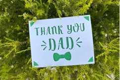 Thank You Dad, Happy Father's Day greeting cut card, Cricut Product Image 2