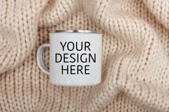 Enamel mug mockup Holiday camping mug mock up Product Image 1