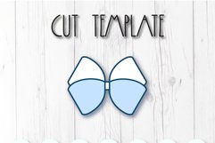 Hair bow template SVG, DIY leather bow template Product Image 2