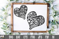 Two Hearts Mandala SVG Cut File Product Image 1