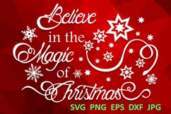 Christmas svg Believe in the magic of Christmas Winter svg Product Image 1