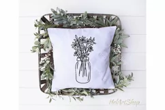 Mason Jar svg, Wildflowers Bouquet svg, Botanical svg Product Image 2