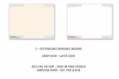 Fantasy Brunette Angel Printable Mother's Day Card & Envelop Product Image 2