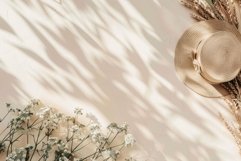 Flatlay photo, tropical holiday with copy space Product Image 1