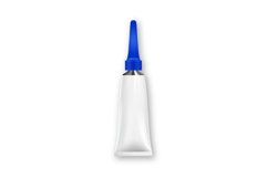 Glossy Metal Tube With Blue Lid For Glue Vector Product Image 1