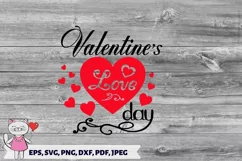 Valentines day svg, Love red heart cut SVG, Cutting files Product Image 3