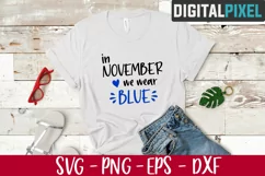 In November We Wear Blue Svg, We Wear Blue, Diabetes Svg Product Image 2