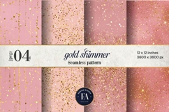 Pink Gold Shimmer Digital Paper, Glitter Texture Product Image 1