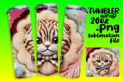 Colorful 20oz Tumbler Template , Holiday Pets Product Image 1