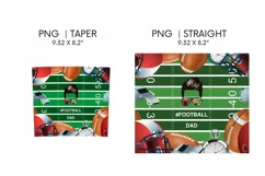 Football Dad Tumbler | Sublimation | Taper | Straight Product Image 3