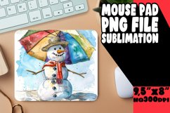 Tropical Tumblers: Christmas Snowman Mouse Pad PNG Product Image 1