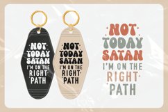 Christian Quote Motel Keychain SVG | Not Today Satan Product Image 3