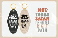 Christian Quote Motel Keychain SVG | Not Today Satan Product Image 3