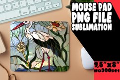 Vibrant Birds Stained Glass Mouse Pad Design Product Image 1