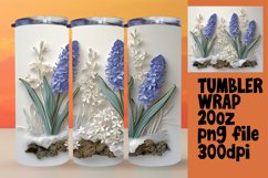 Sublimation Wrap 20oz - 3D Flower in Hole Tumbler Design Product Image 1