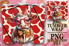 WHIMSICAL MOMENTS 20oz TUMBLER WRAP, Cute Cow Product Image 1