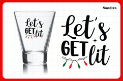 Funny Christmas Shot Glass Quote SVG | Let&#039;s Get Lit Product Image 3