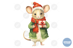 Christmas Mice PNG Sublimation Winter Mouse PNG Product Image 1
