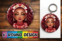 Cozy Circle Ornaments for Kids, Afro Girl Product Image 1