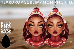 Cheerful Teardrop EARRINGS Ideas, Afro Girl Product Image 1