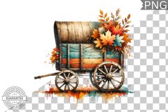Fall Wagon Garden Sublimation - Fall Clipart PNG Design Product Image 1