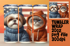 EXCLUSIVE 20oz Tumbler Design , Dog and cat Product Image 1