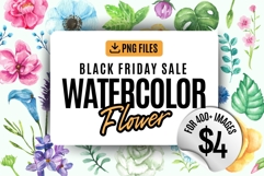 Watercolor Flower Mega Bundle | Limited Black Friday Deal! Product Image 1