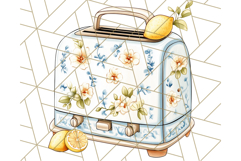 Mediterranean Cottagecore Kitchen PNG Clipart with Lemons Product Image 4