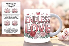 Chic 15oz Mug Wrap Png Design , Valentines Product Image 1