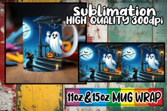 Radiant thoughts 11oz 15oz sublimation wrap, Ghost Product Image 1