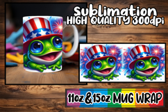 Refreshing moments sublimation mug wrap, USA Animals Product Image 1