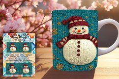 Joyful 15oz Mug Wrap Png Design , Snowman Product Image 1