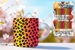 Glamorous Leopard Print Glitter Mug Wrap 11oz/15oz Product Image 1