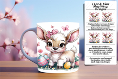 Radiant 11oz Mug Wrap Png Artwork , Cute Easter Product Image 1