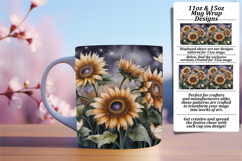Funky 11oz Mug Wrap Png Artwork , Flowers Product Image 1